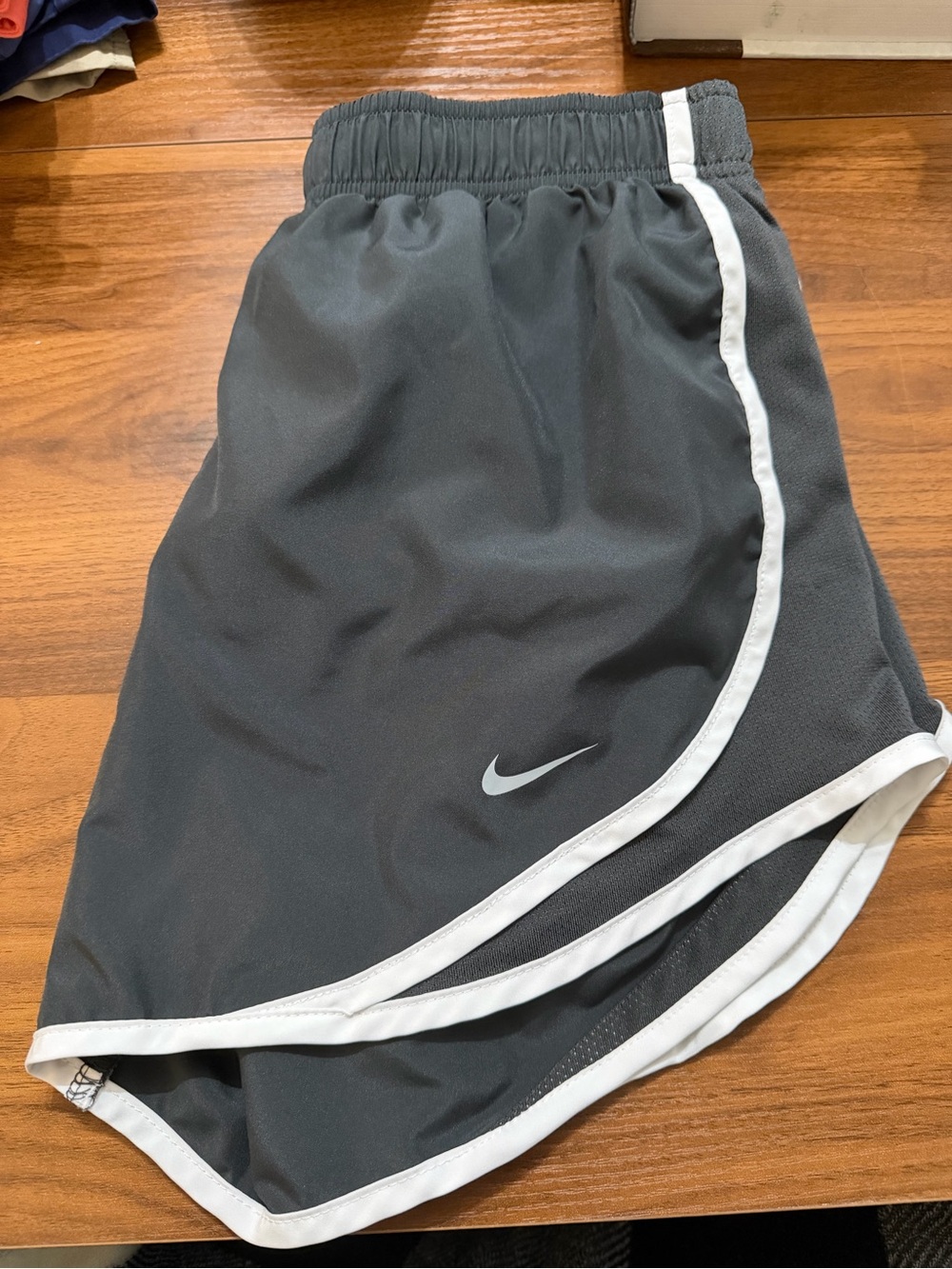 Nike Black Shorts with White Trim and Swoosh